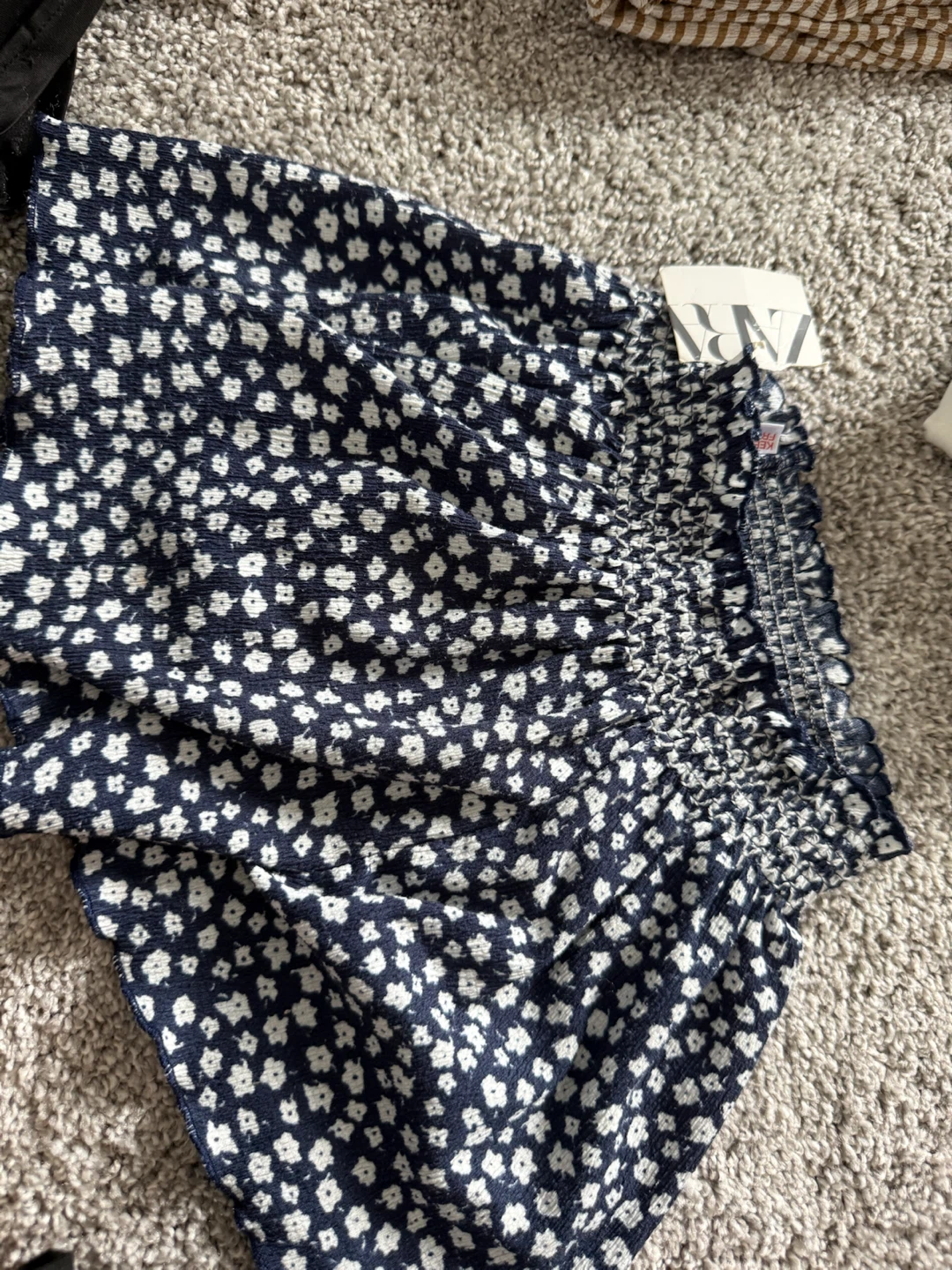 Zara Floral Smocked Shorts
