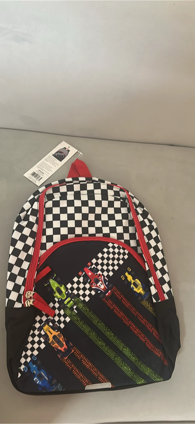 Kids' Backpack with Race Car Design