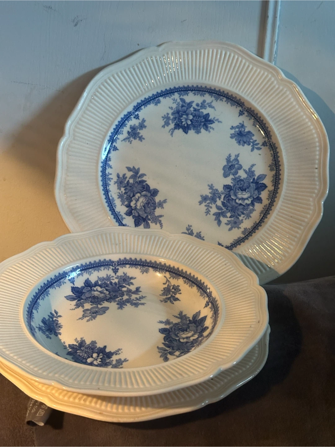 Royal Doulton The Adelaide Blue Transferware trio - photo 2