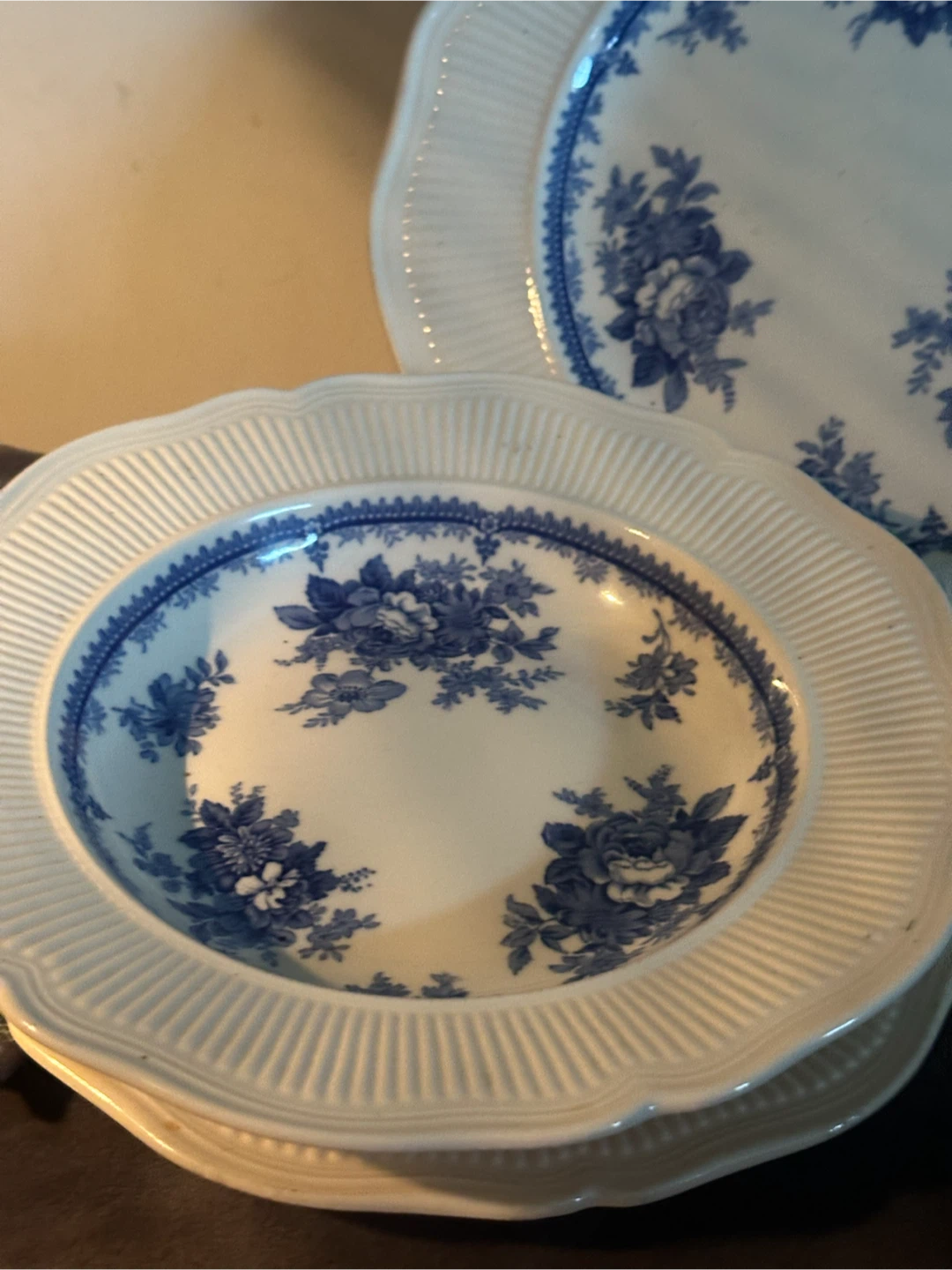 Royal Doulton The Adelaide Blue Transferware trio - photo 3