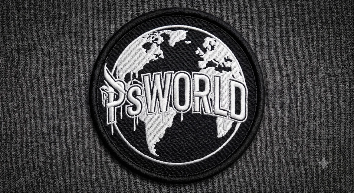 PS World Embroidered Patch