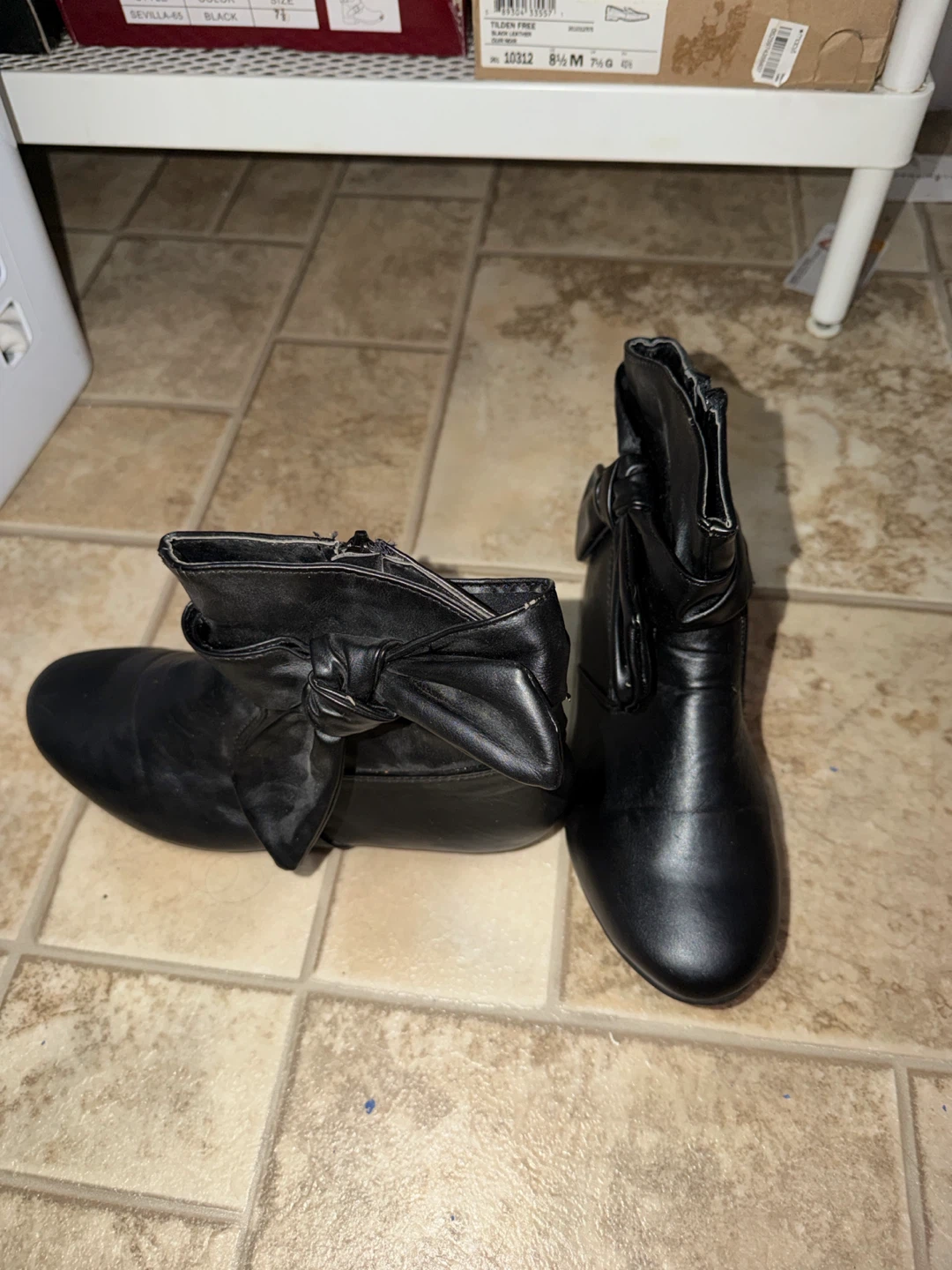 Black Bow Ankle Boots - photo 2
