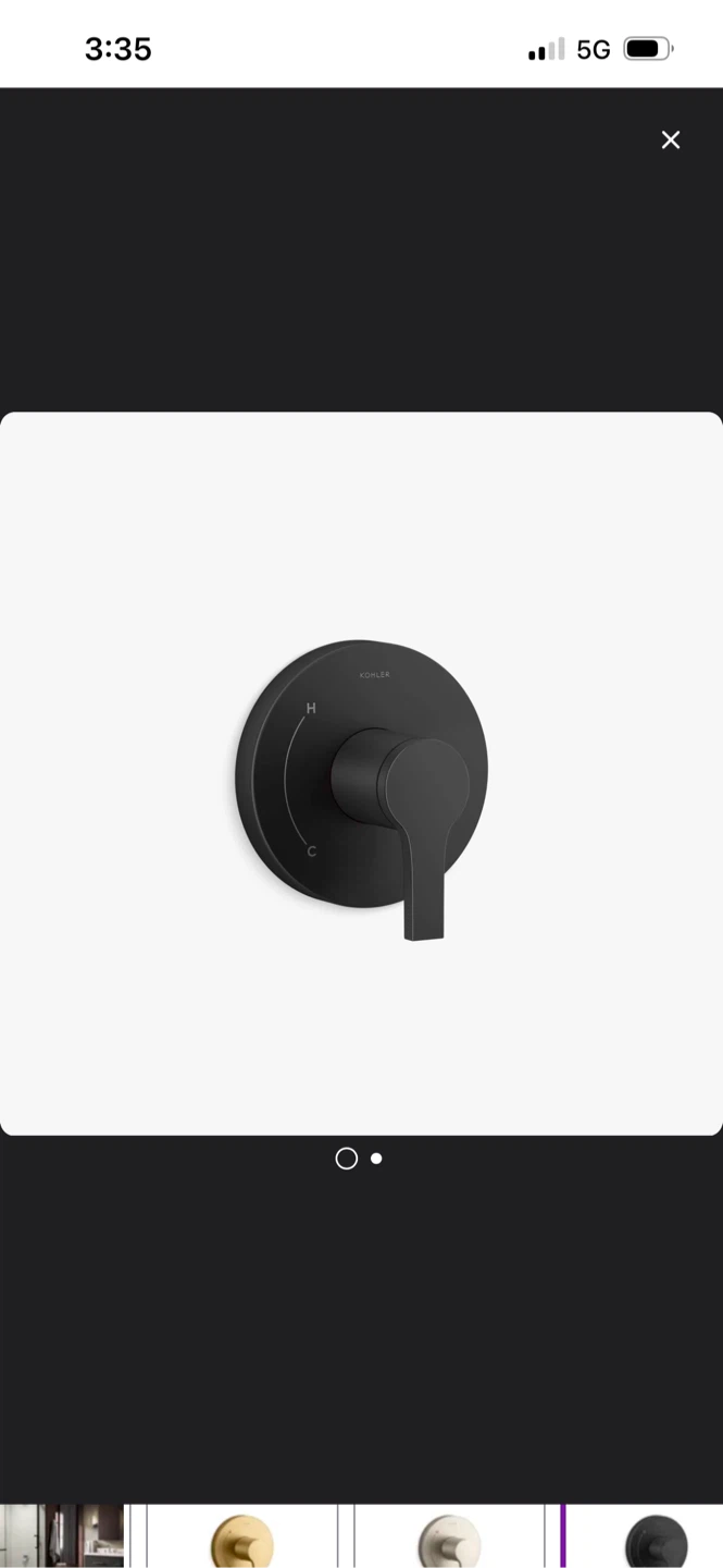 Elate Rite-Temp Valve Trim K-TS35320-4-BL