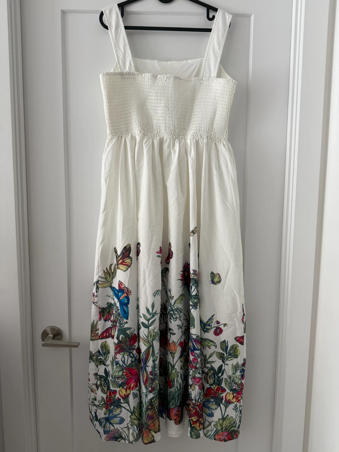 White Butterfly Print Maxi Dress - photo 2