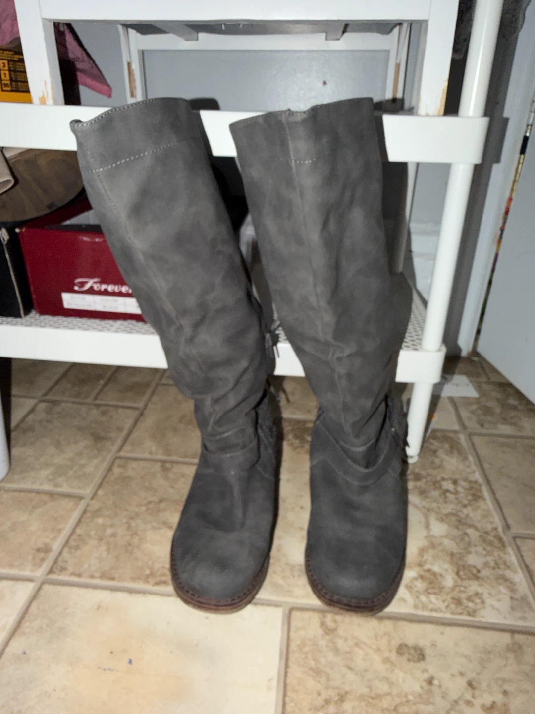 Gray Knee-High Boots - photo 2