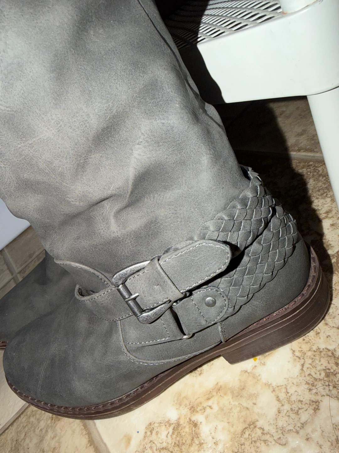 Gray Knee-High Boots - photo 3