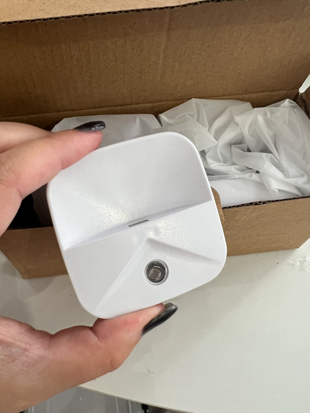 White Plug-in Night Light with Sensor