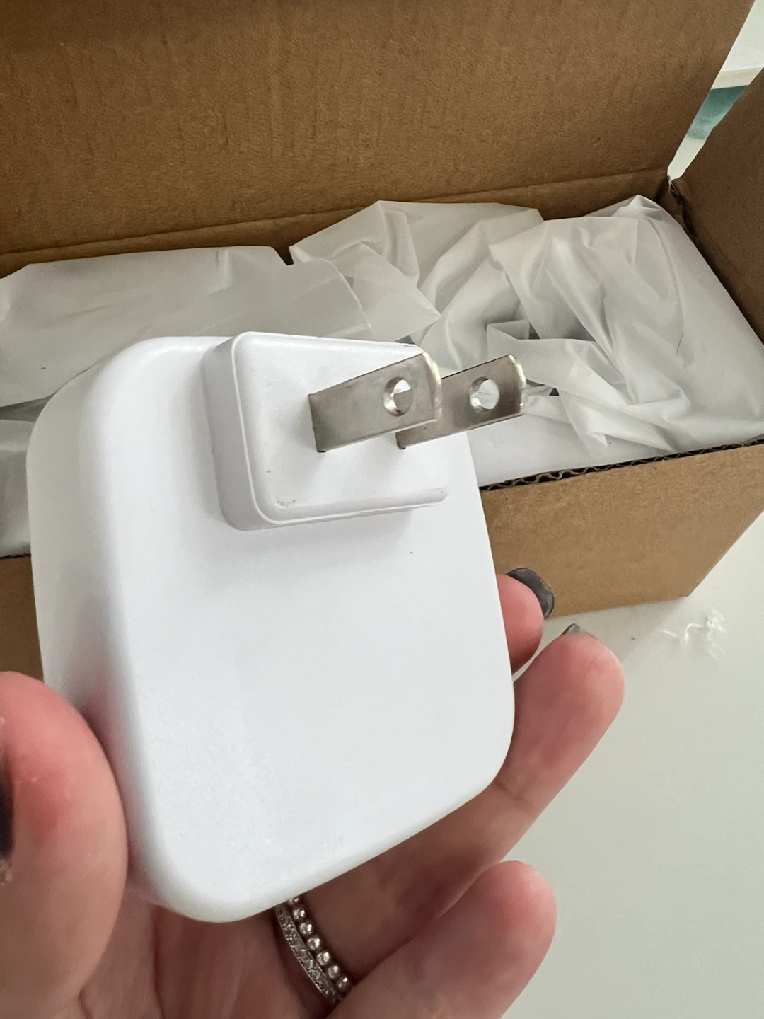 White Plug-in Night Light with Sensor - photo 3