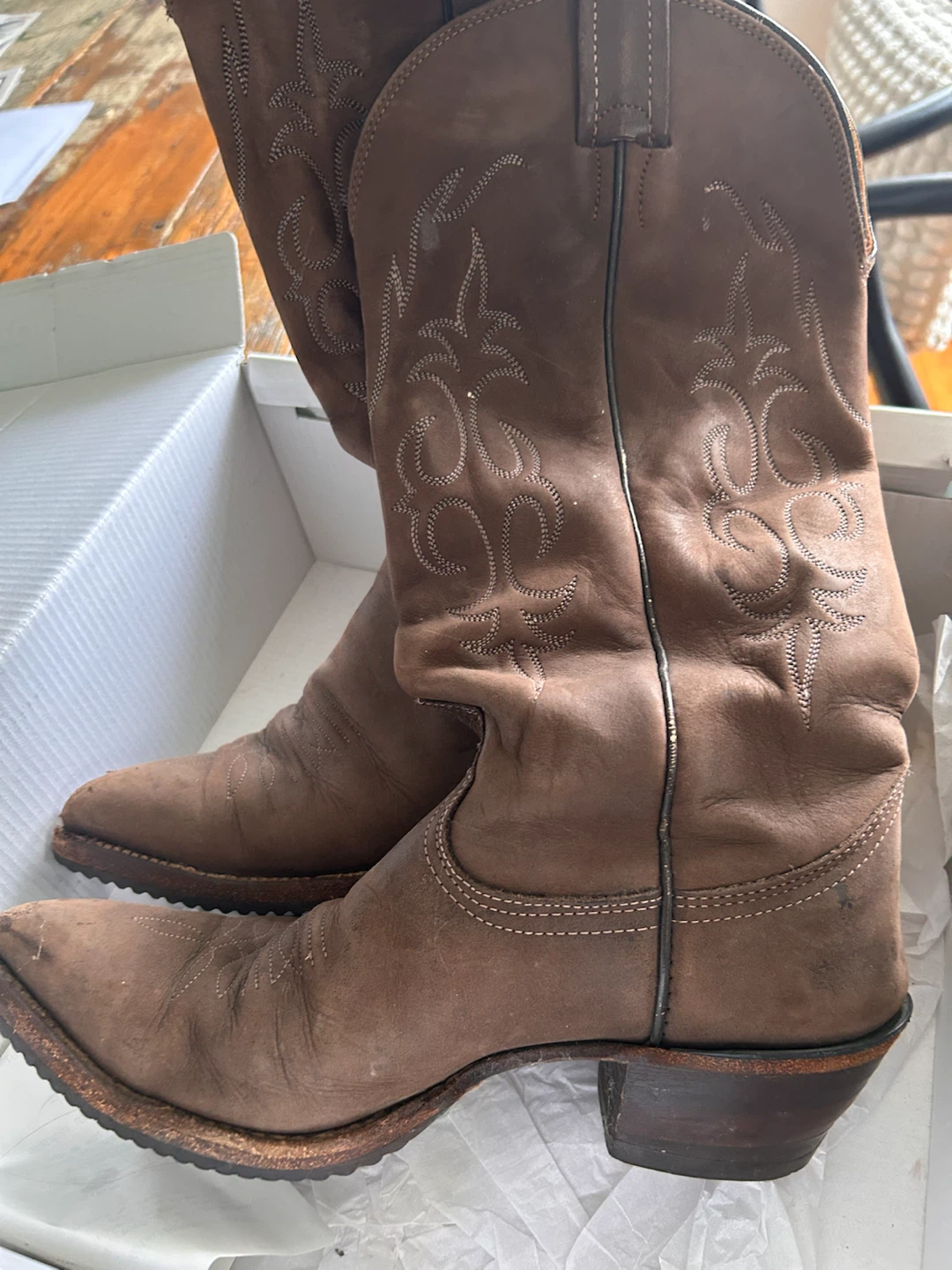 Brown Leather Cowboy Boots - photo 2