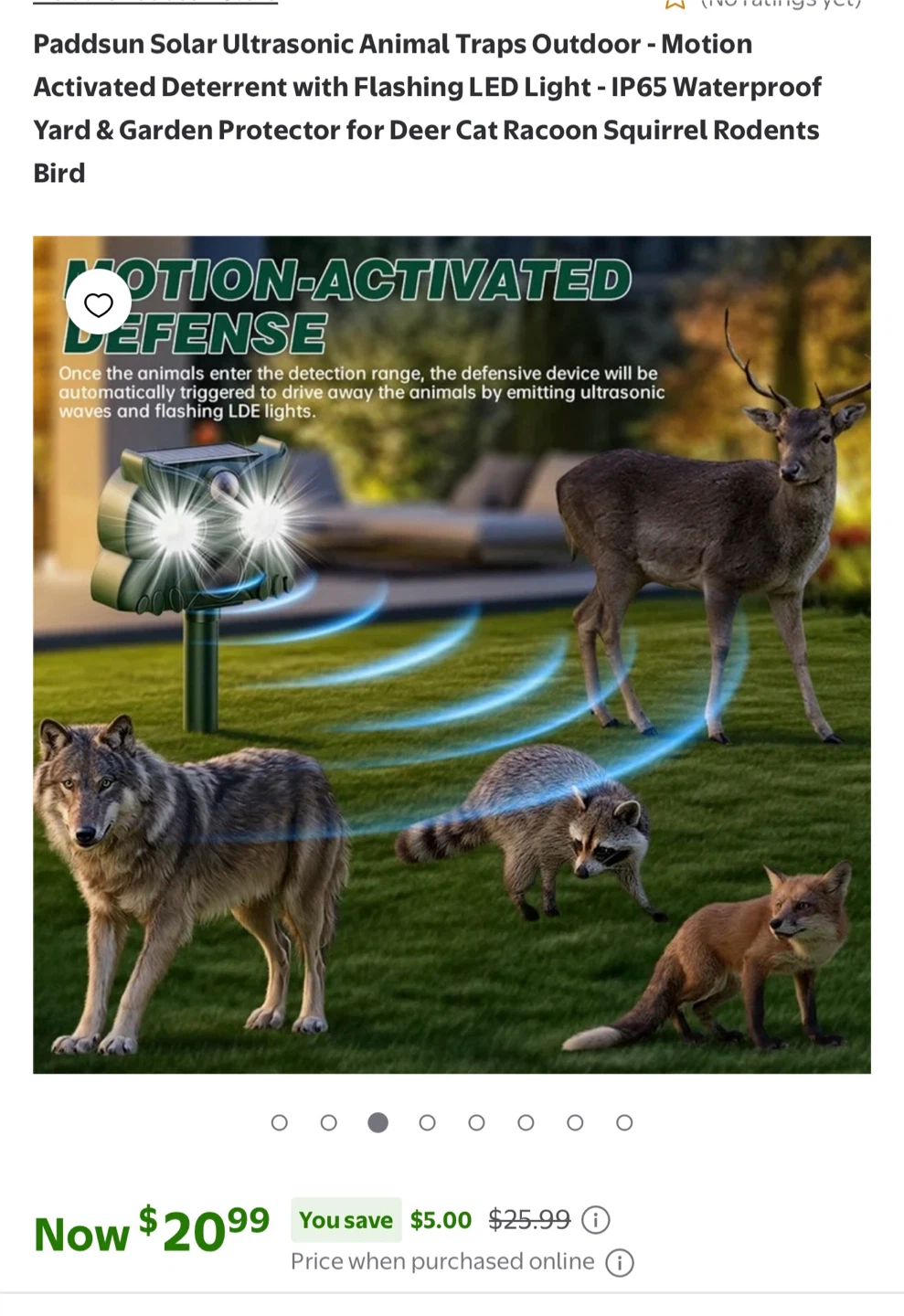 Paddsun Ultrasonic Animal Repellent Set (4 Pack) - photo 3