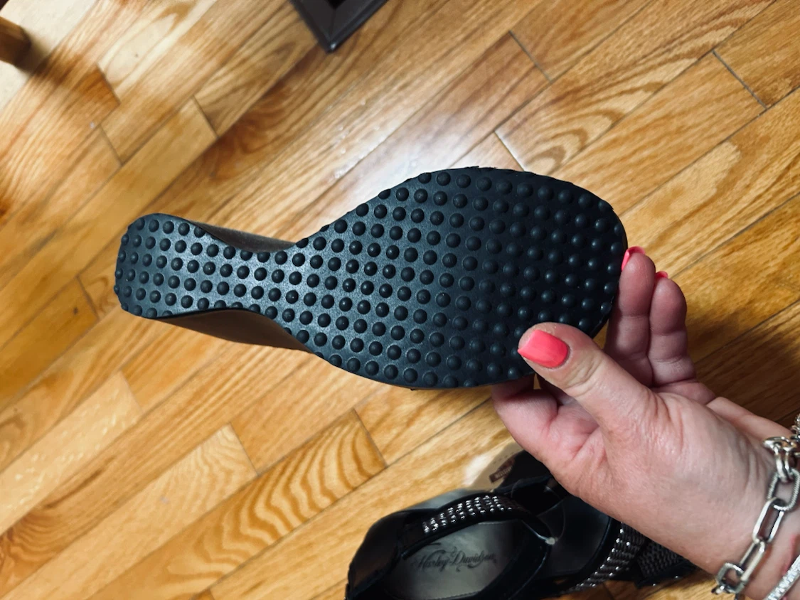 Harley-Davidson Black Wedge Sandals - photo 4