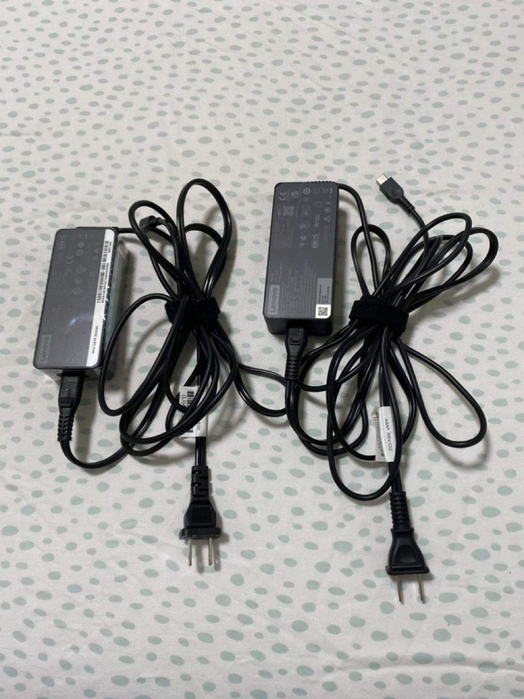 2x Lenovo 65W Laptop Chargers