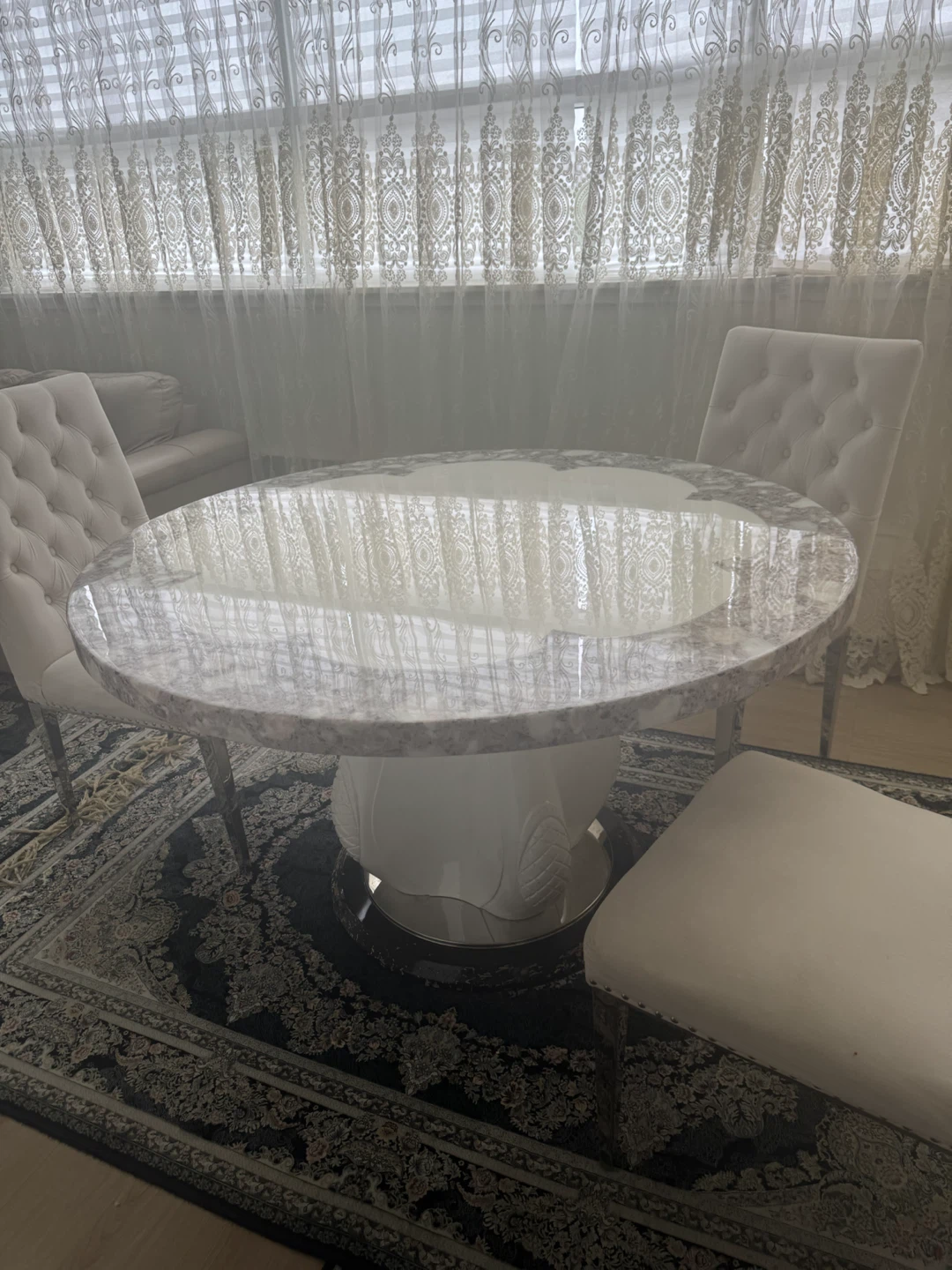 Round Marble Top Dining Table - photo 4