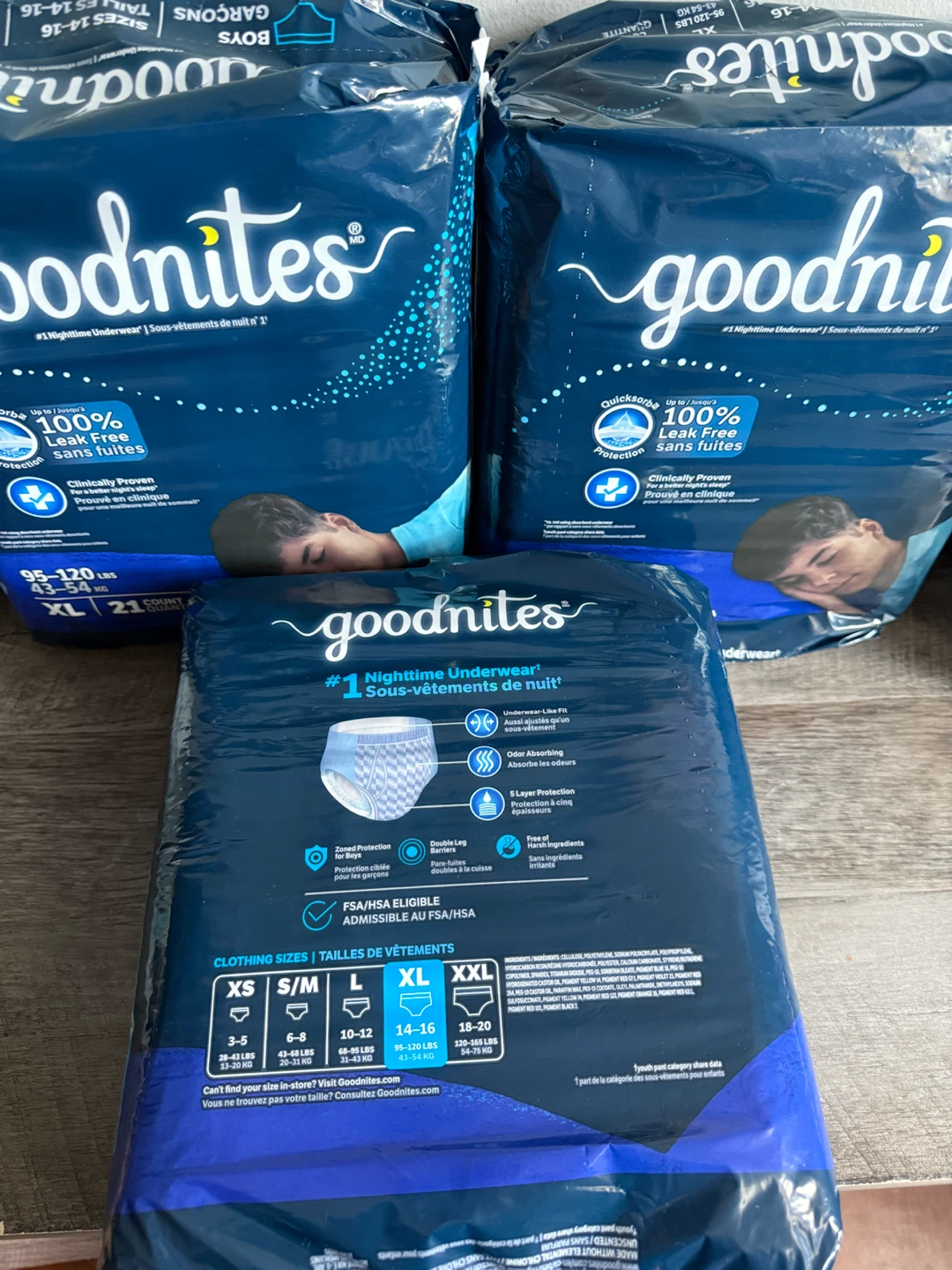 GoodNites Nighttime Underwear XL (95-120 lbs) - photo 2