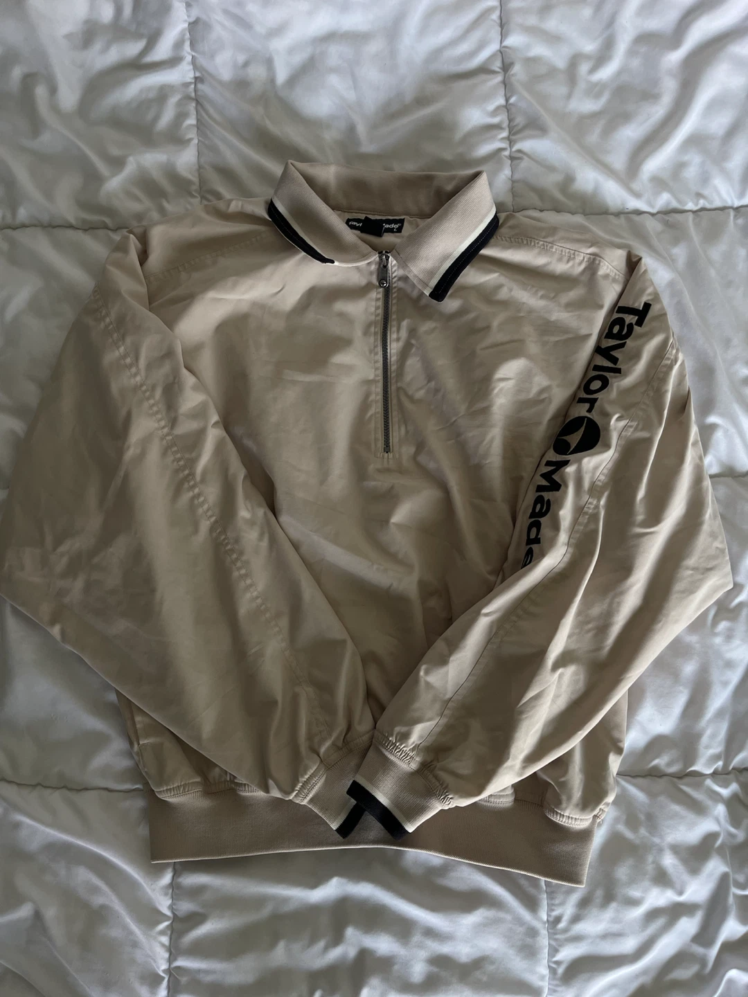 TaylorMade Pullover 1/4 Zip Jacket Beige