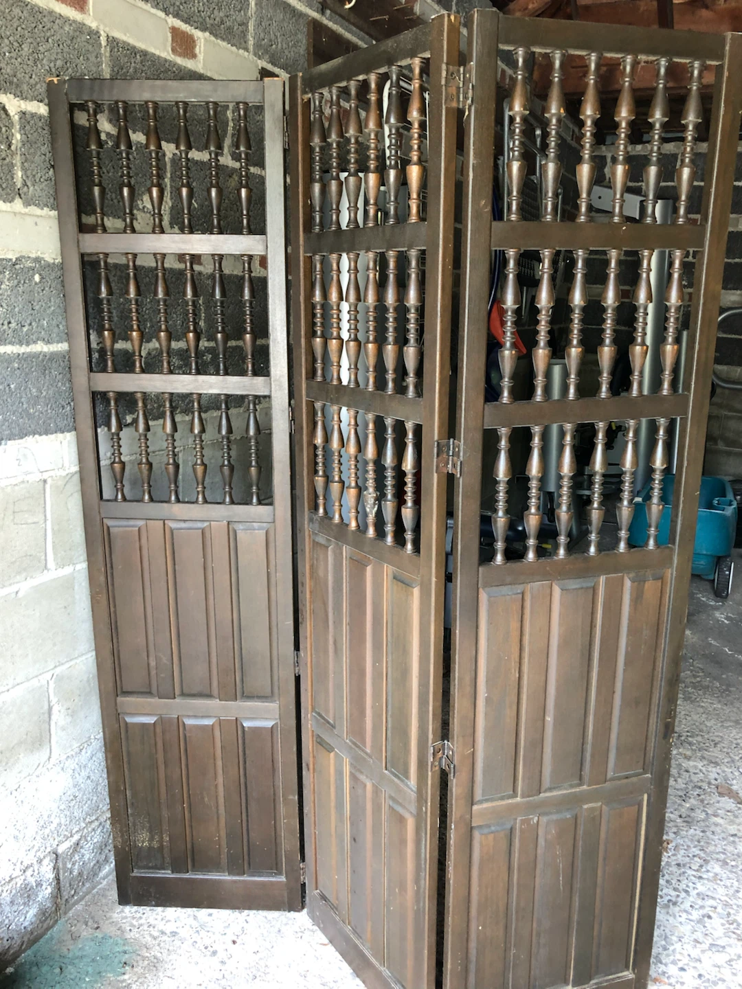 Antique Wooden Room Divider Screen - photo 2