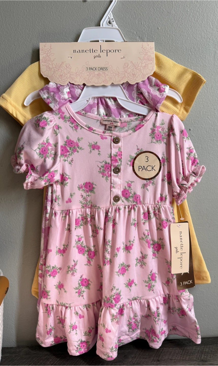 Nanette Lepore Girls 3 Pack Dresses - 18 Months