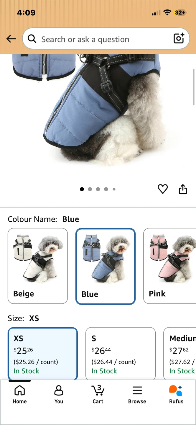 8” XXS Dog Winter Coat Brand New - photo 3