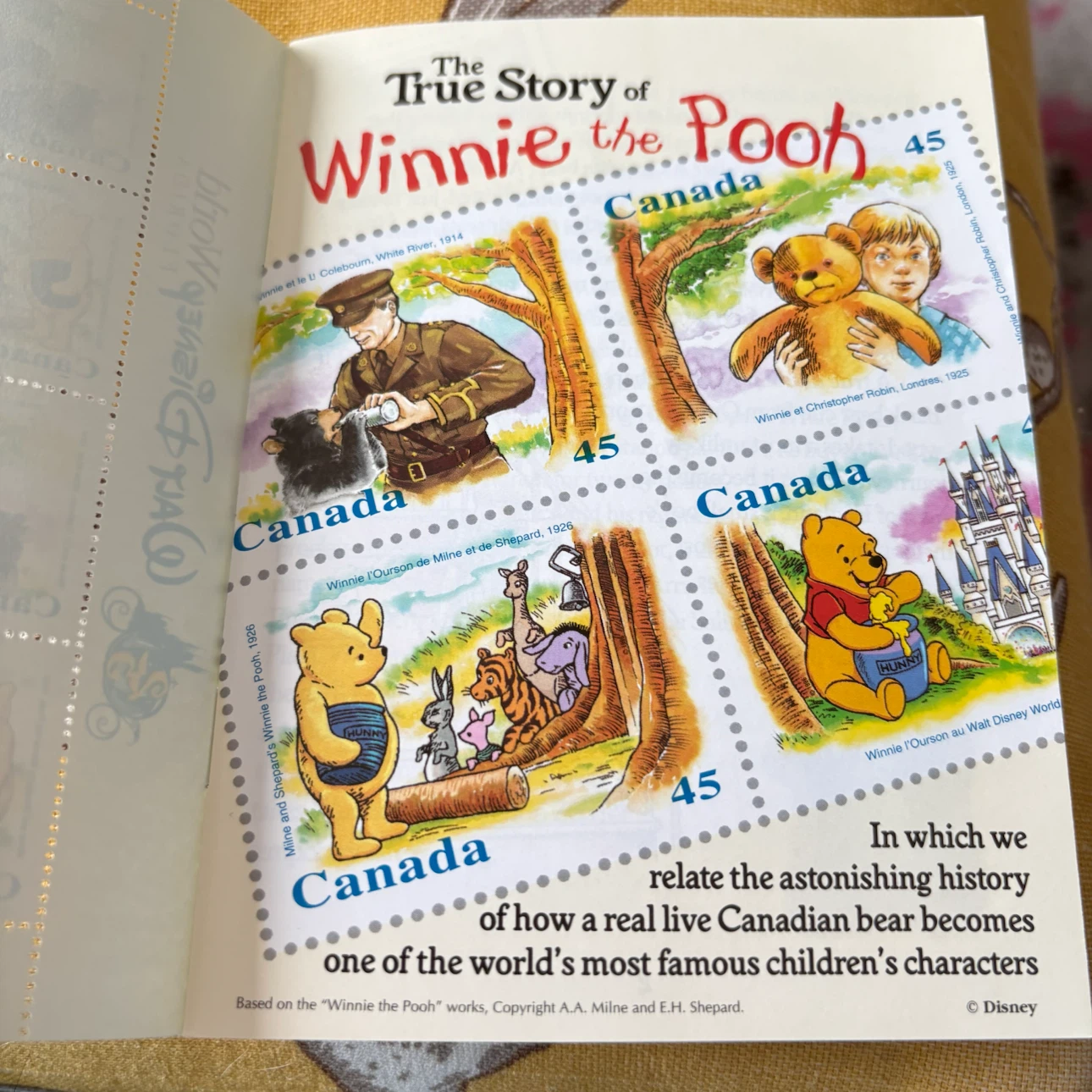 Canada Disney Winnie the Pooh 45c booklet - photo 2