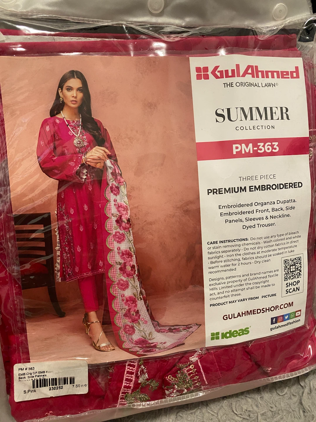 Unstitched Gul Ahmed Summer Collection Embroidered 3 Piece Suit