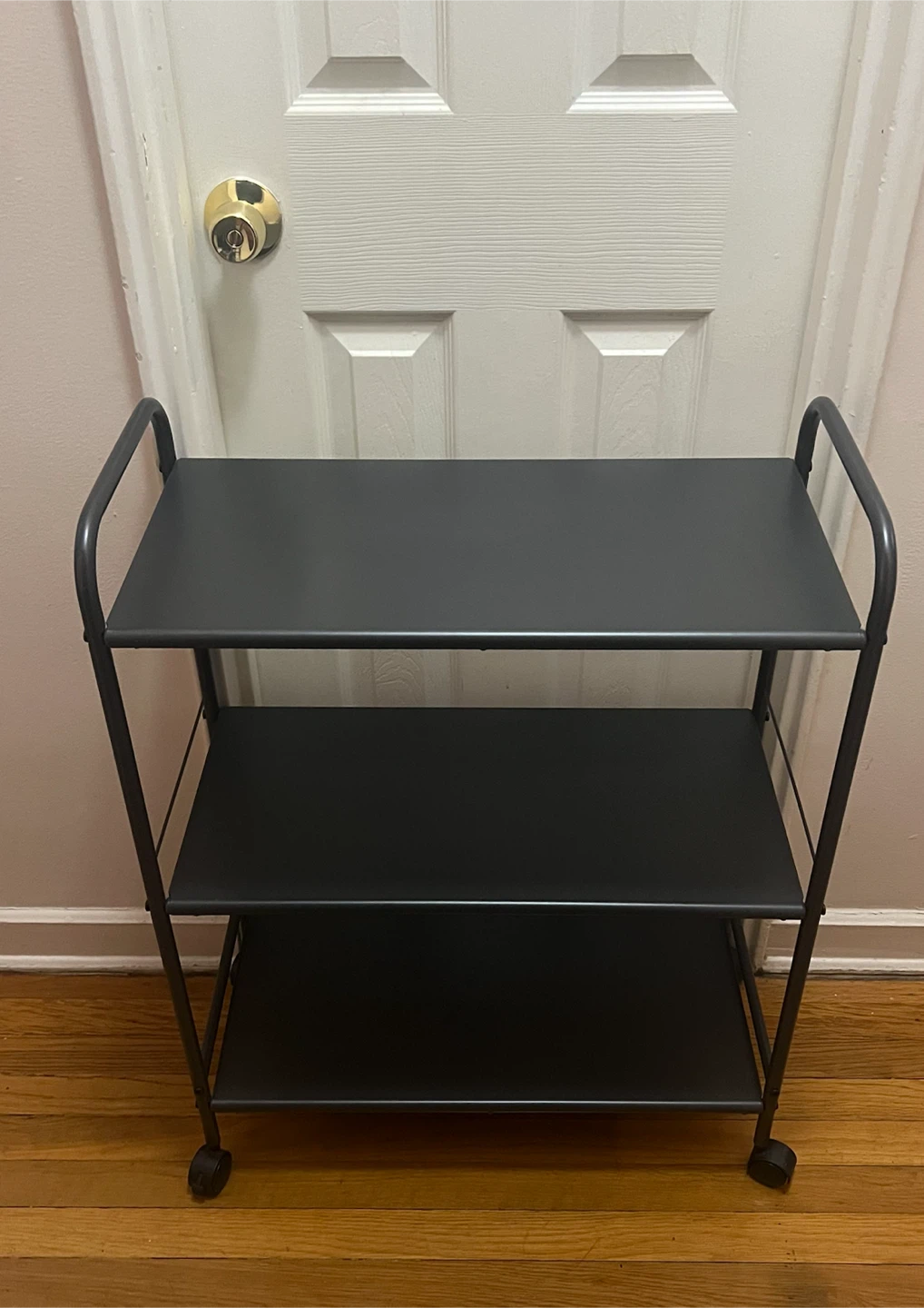 Brightroom Gray 3-Shelf Metal Rolling Cart - photo 4
