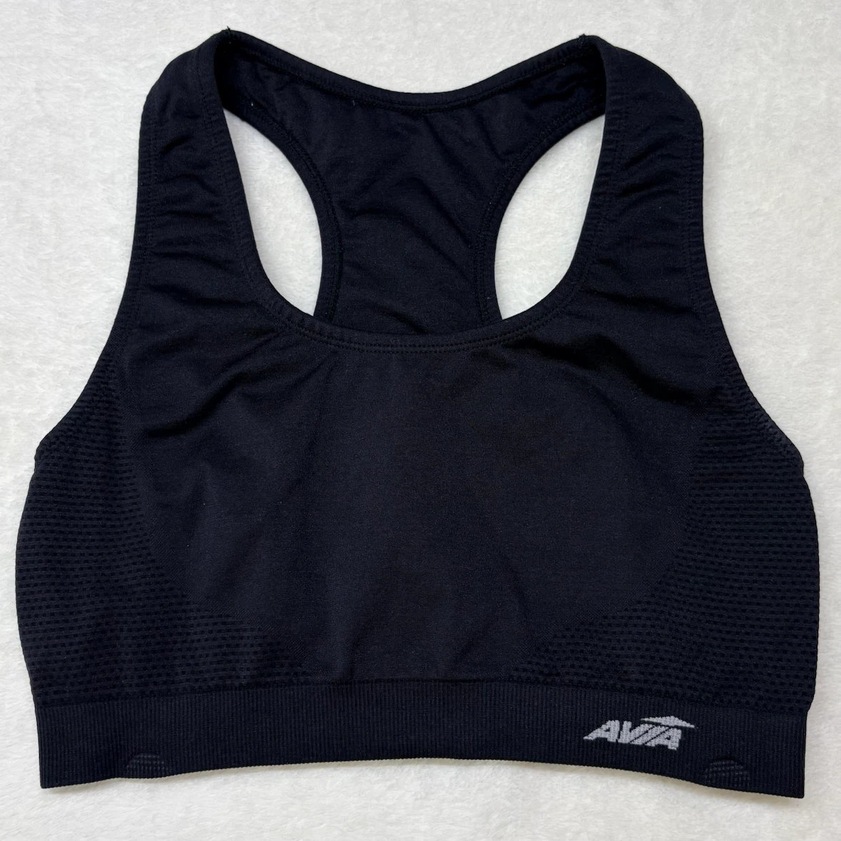 Avia Black Seamless Sports Bra Racerback Athletic Top Size S - photo 2