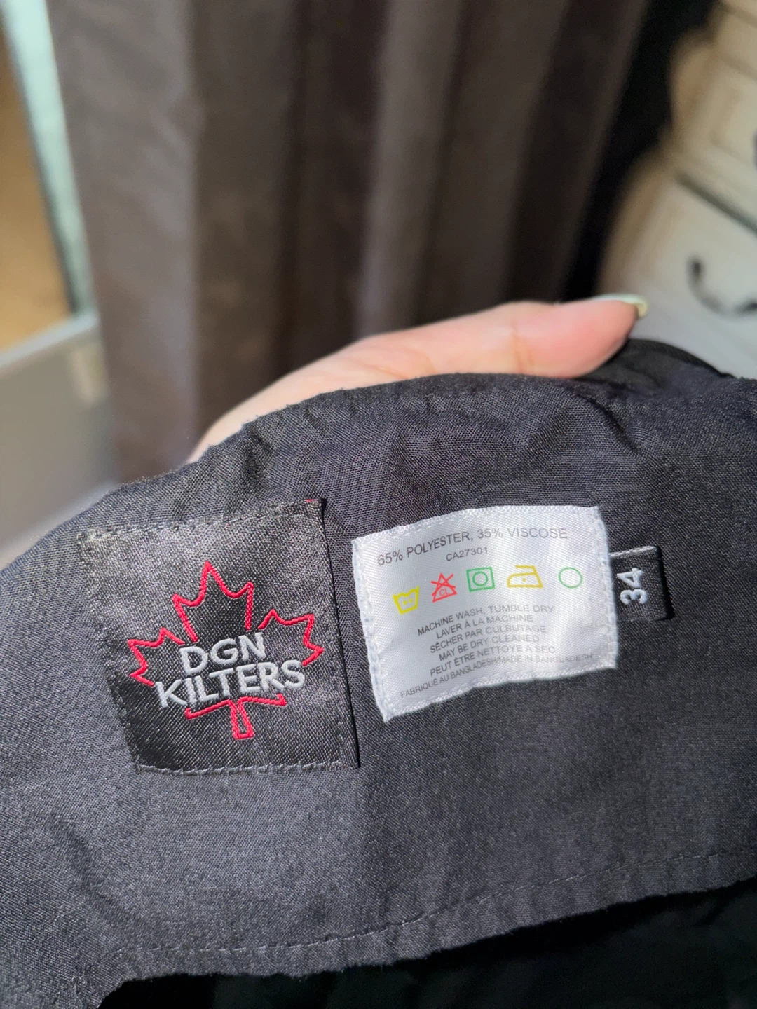 Dgn Kilters uniform Black Pants-St. Jean de Brebeuf - Size 34 - photo 2