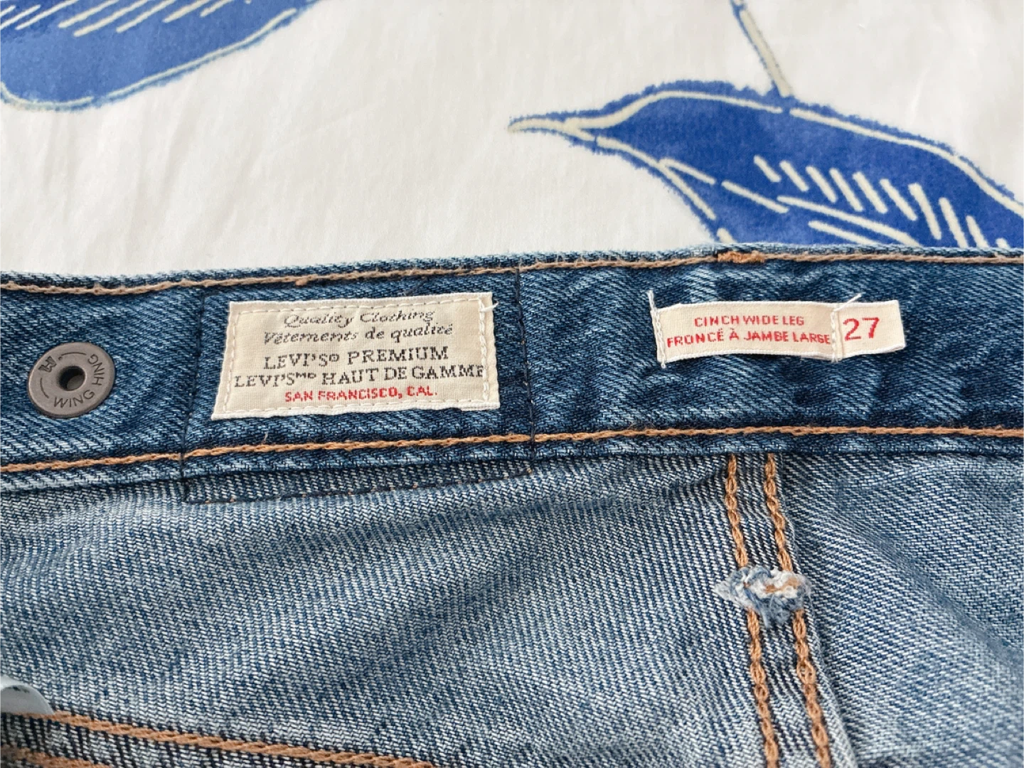 Levi's Premium Cinch Wide Leg Jeans Size 27 - photo 4