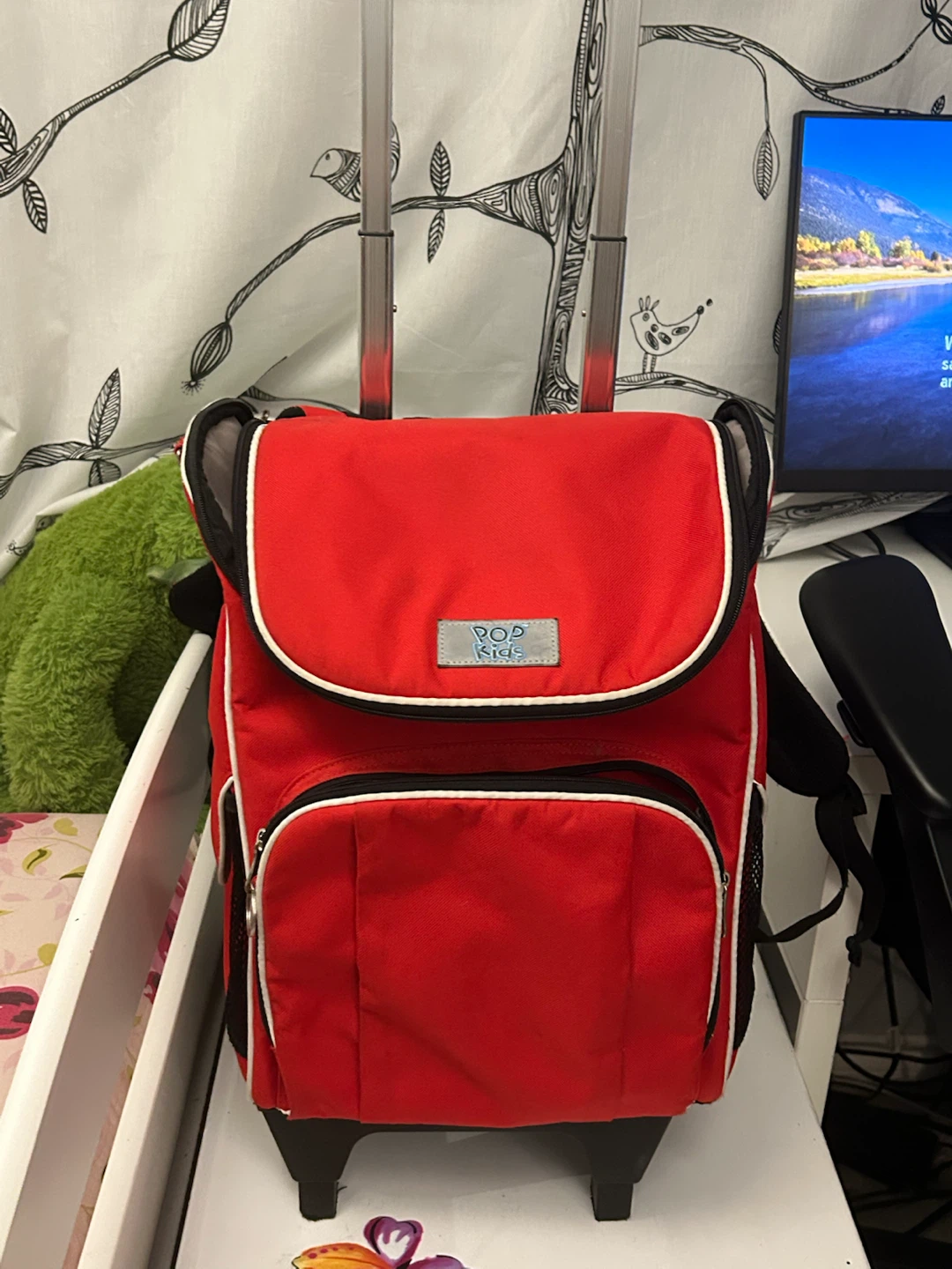 POP Kids Red Rolling Backpack - photo 2