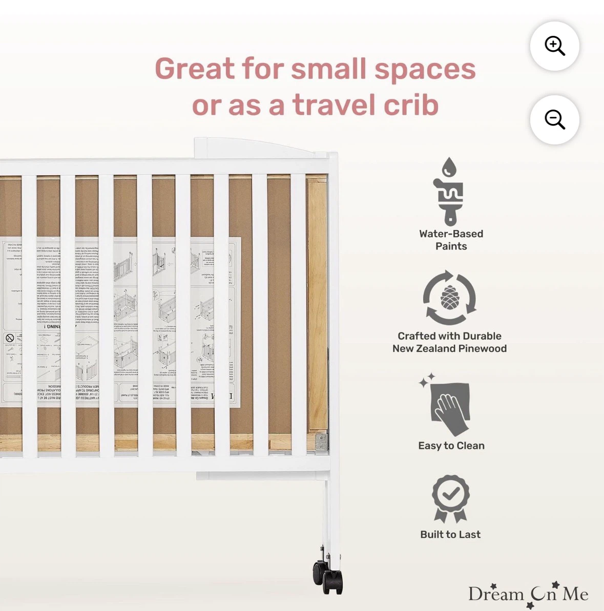 Brand New Dream On Me White Crib (Foldable) - photo 2