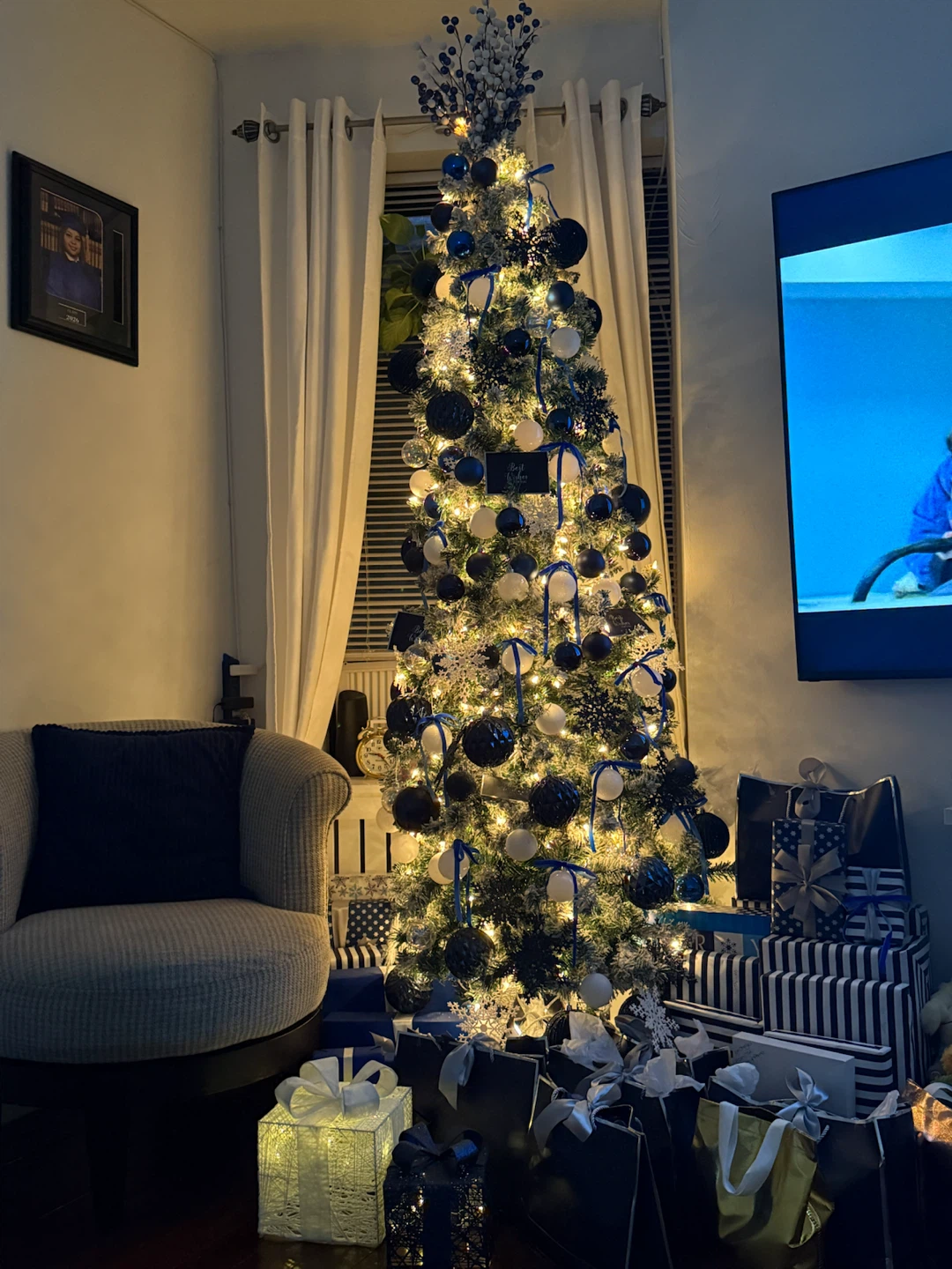 Blue and White Ornaments