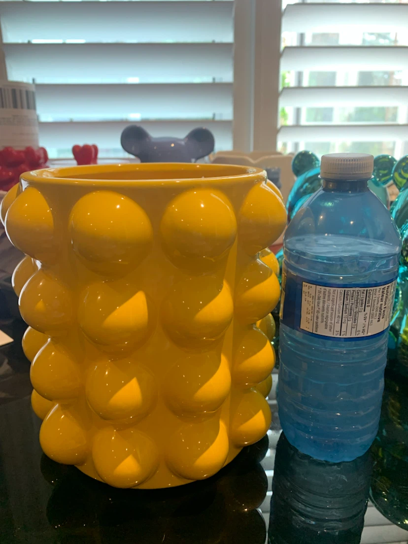 New - Yellow Bubble Planter Pot