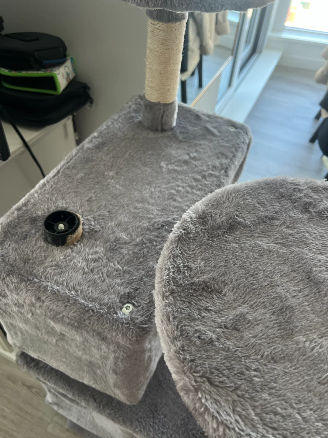 Grey Multi-Level Cat Tree with Condo and Scratching Posts - photo 2