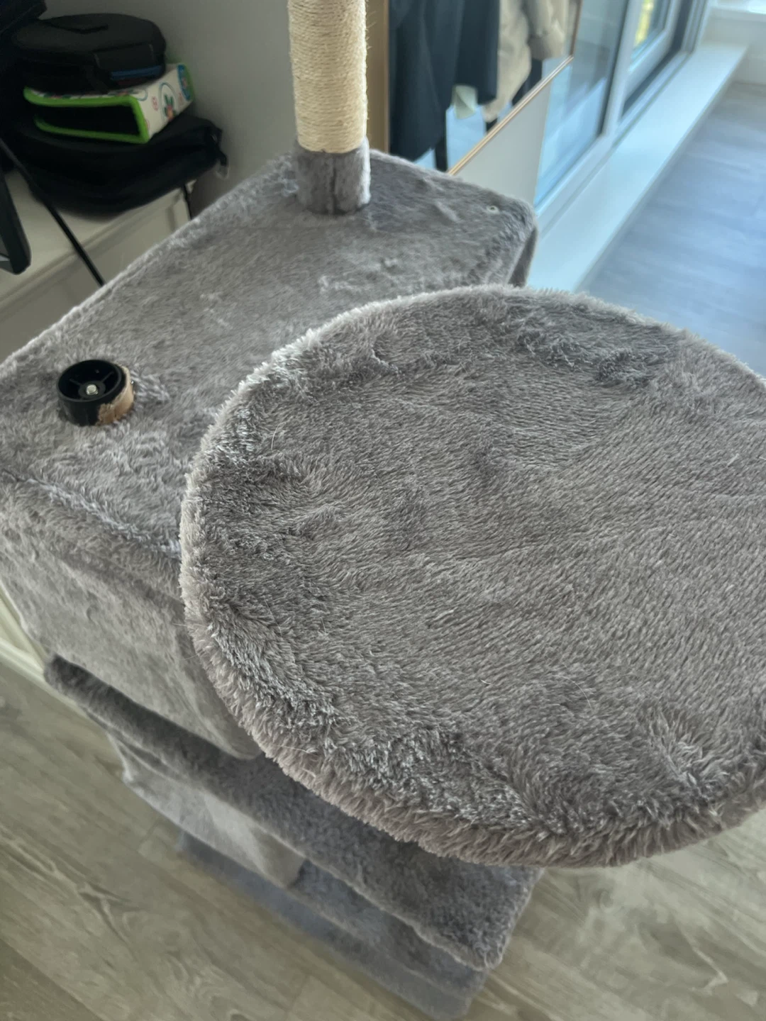 Grey Multi-Level Cat Tree with Condo and Scratching Posts - photo 3