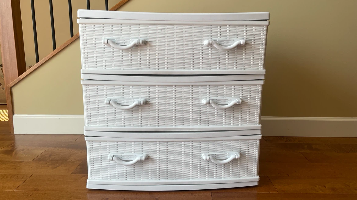 White 3-Drawer Plastic Storage Unit