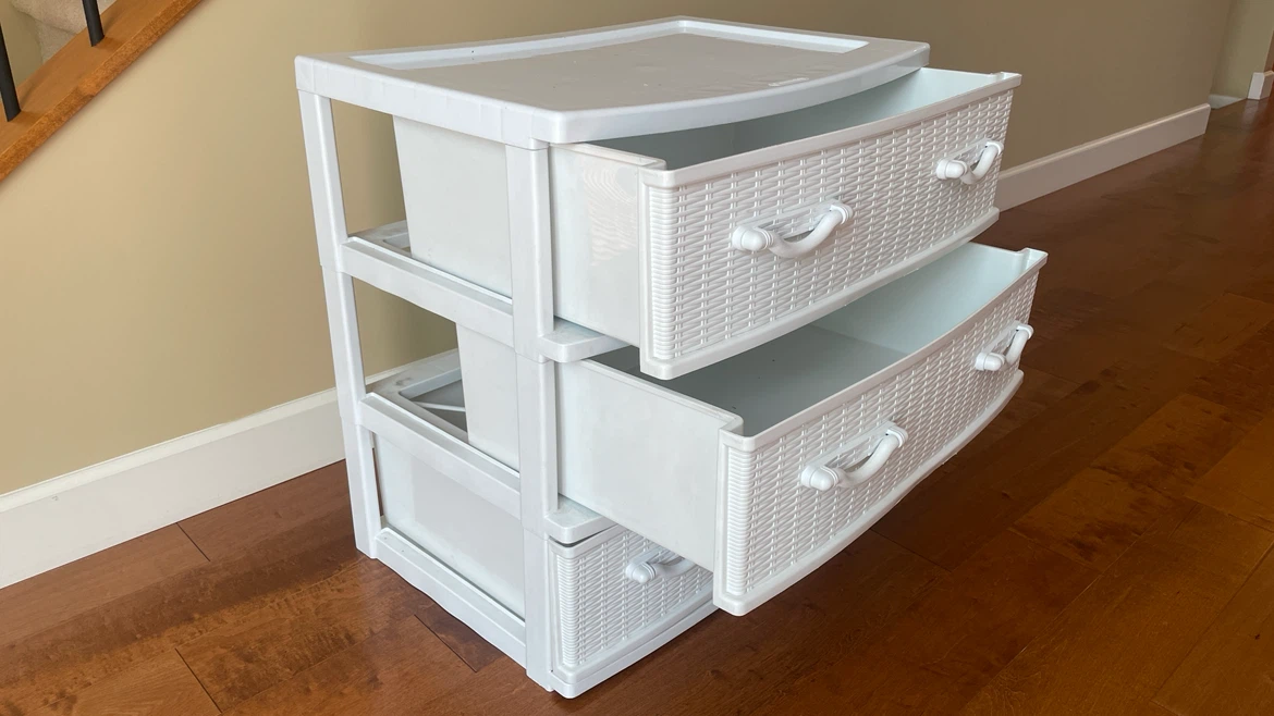 White 3-Drawer Plastic Storage Unit - photo 2
