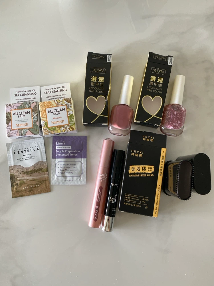 Various makeup cosmetic products beauty nail polish