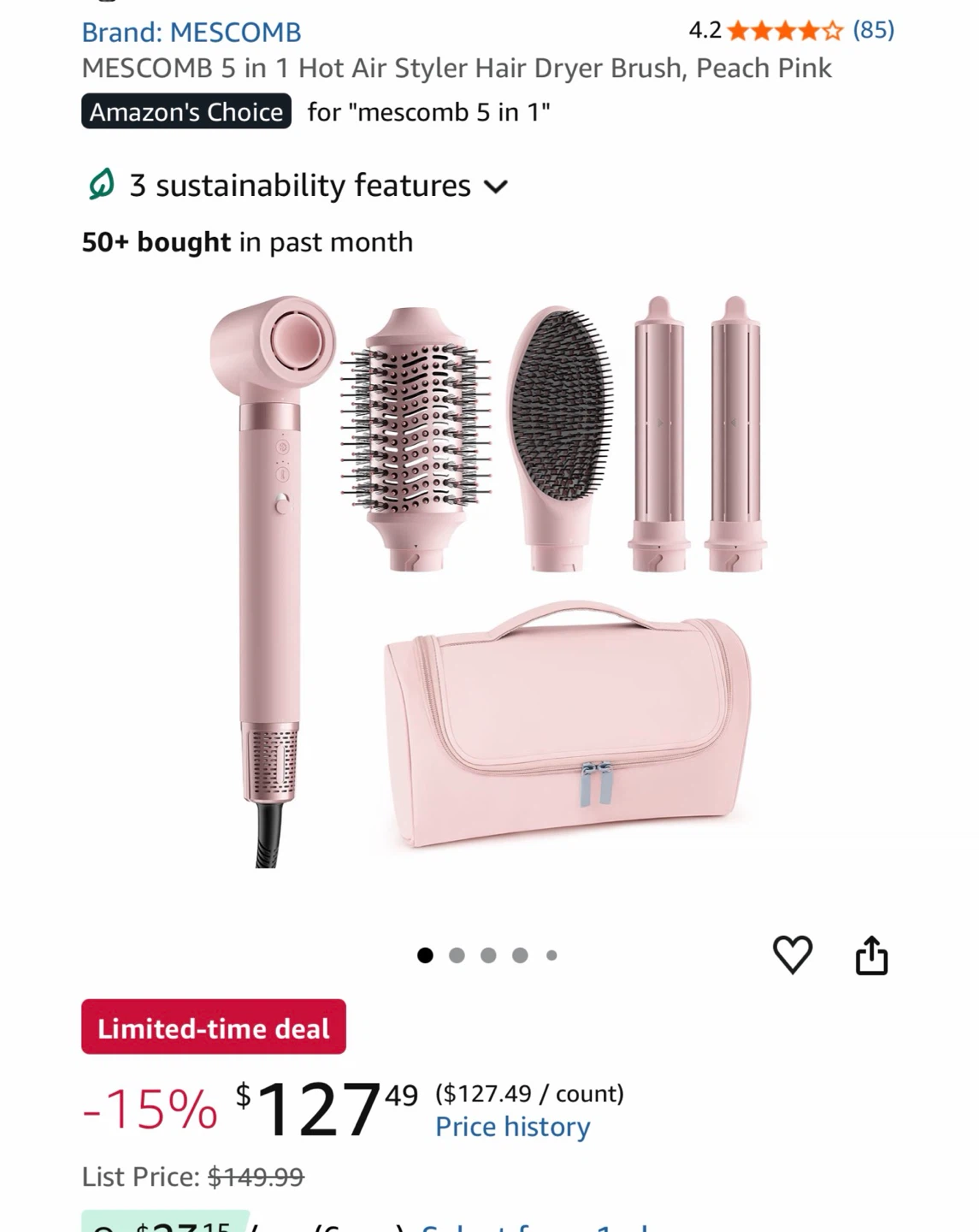 MESCOMB 5-in-1 High-Speed Hair Dryer Brush
