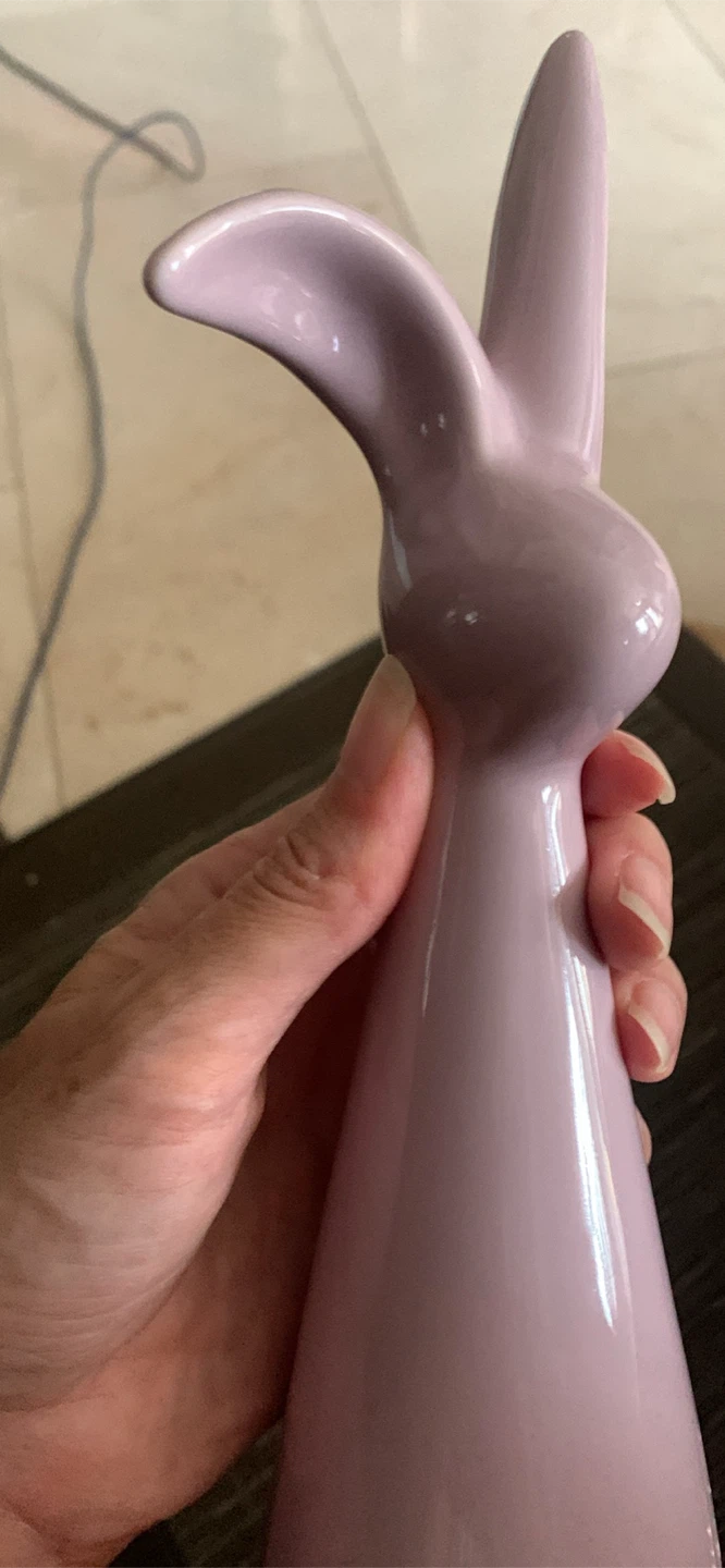 Purple Ceramic Bunny Figurine - photo 2