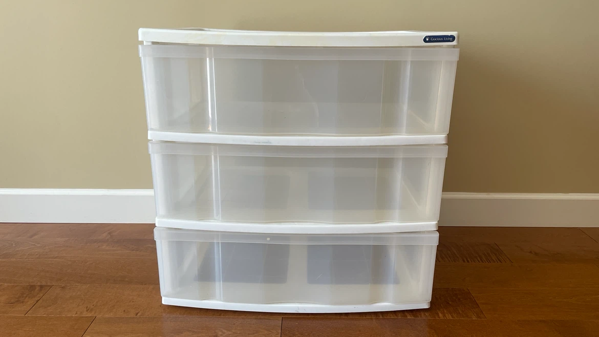 3-Drawer Plastic Storage Unit