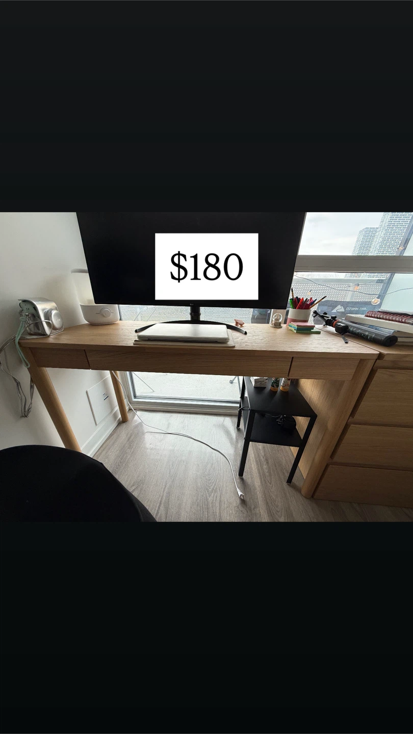 IKEA TONSTAD Oak Veneer Desk