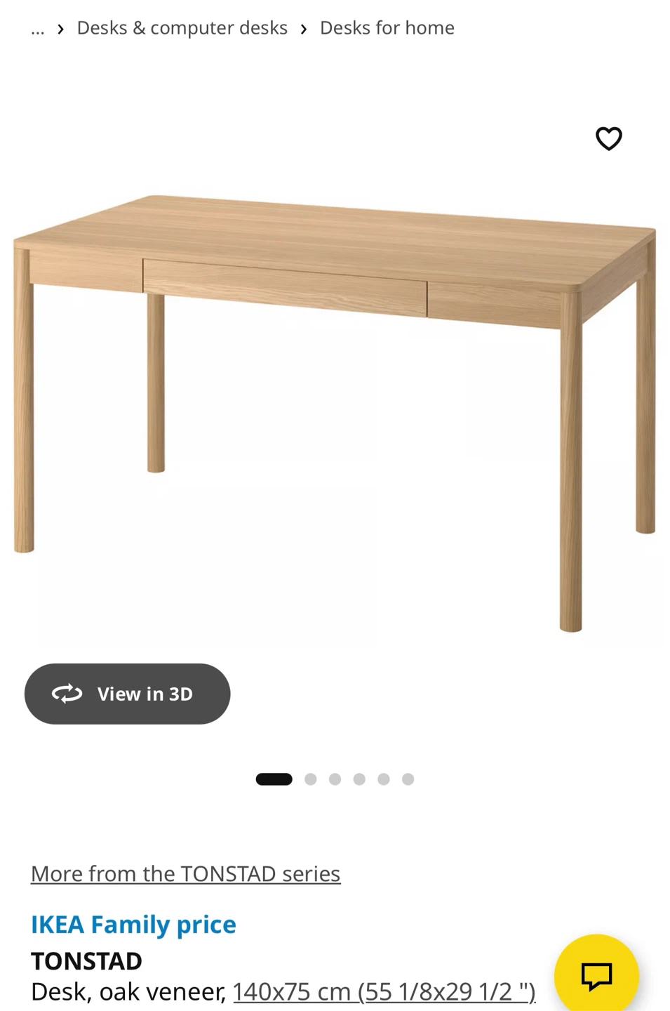 IKEA TONSTAD Oak Veneer Desk - photo 2