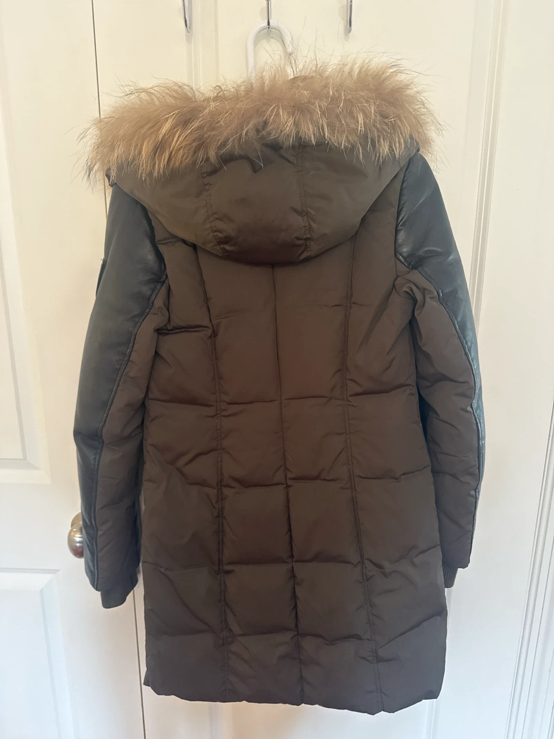 Atelier Noir Down Jacket with Leather Sleeves - P/S - photo 5