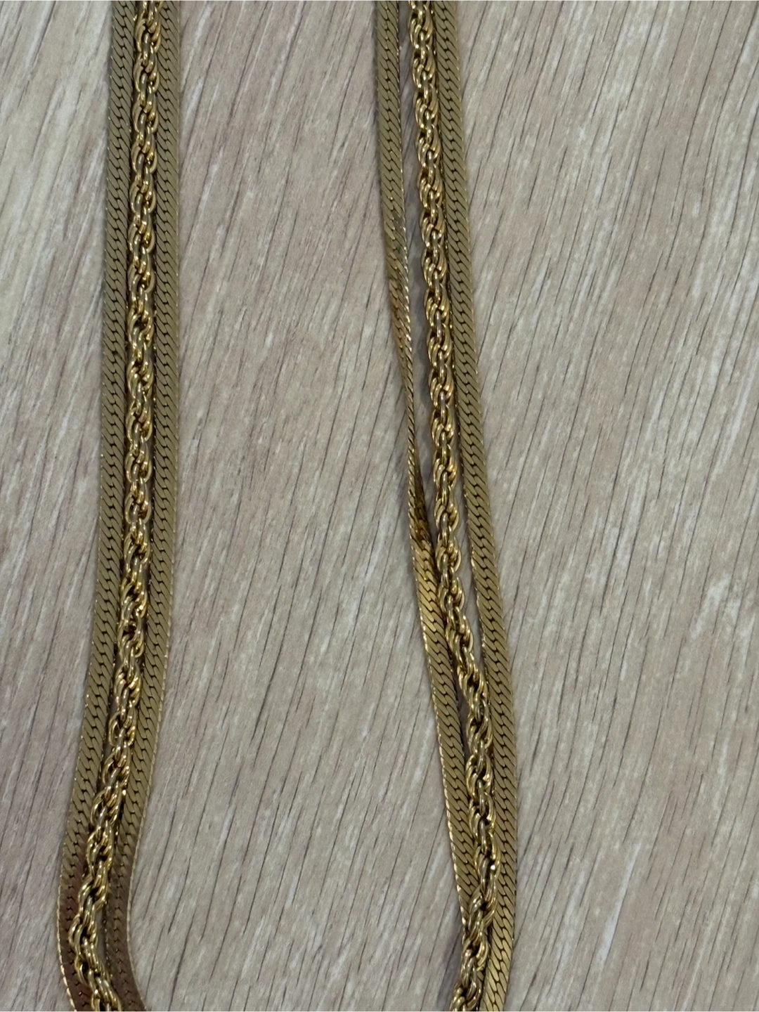 3 Gold-tone layered rope chain necklace - photo 2