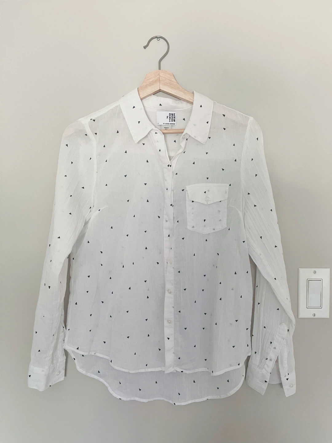 White Button-Up Shirt - photo 3
