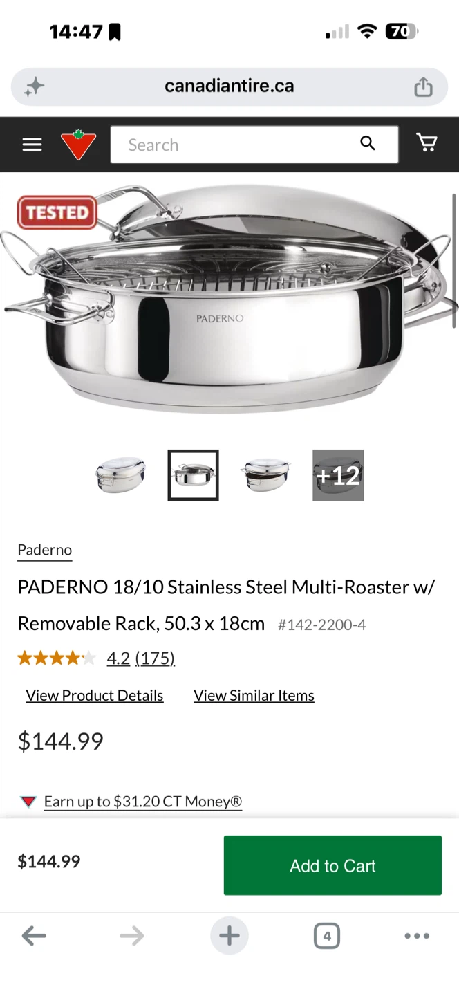 Paderno Classic Multi-Roaster with Removable Rack - photo 5