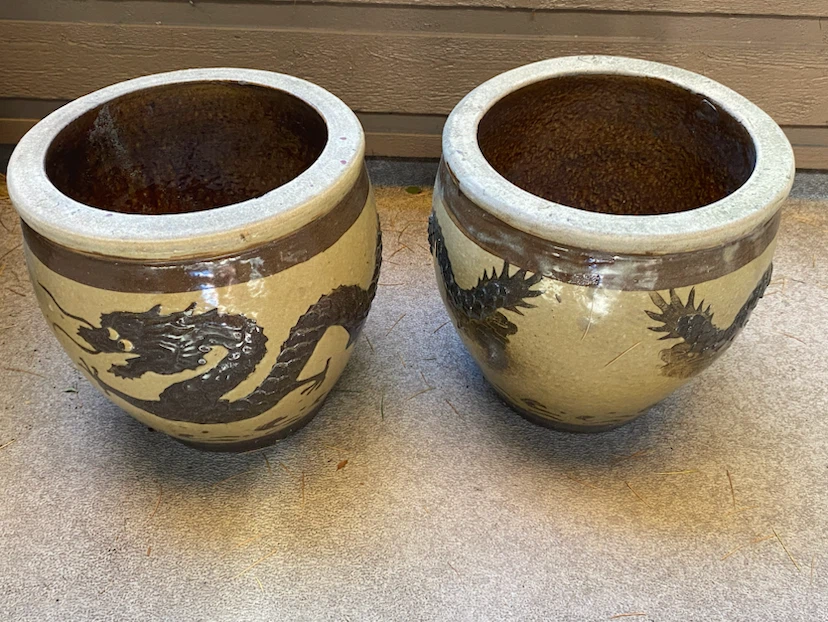 $50 each - Vintage Dragon Planter Pots - photo 2