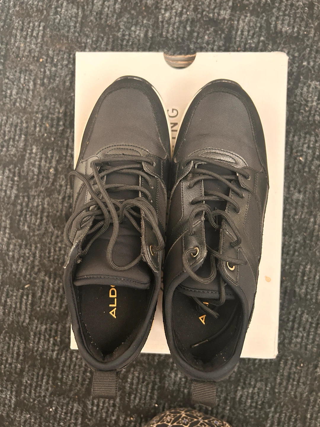 ALDO Black Wedge Sneakers Size 8 - photo 3