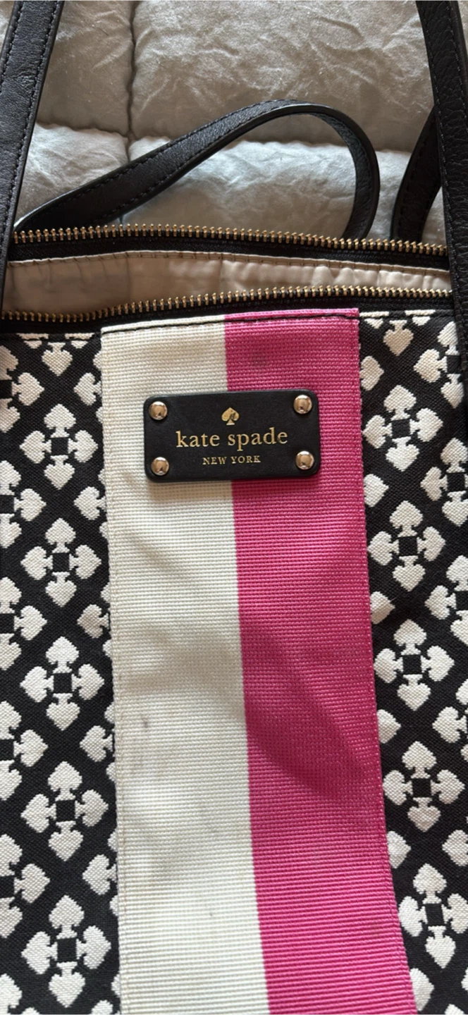 Kate Spade New York Black & White Patterned Travel Bag