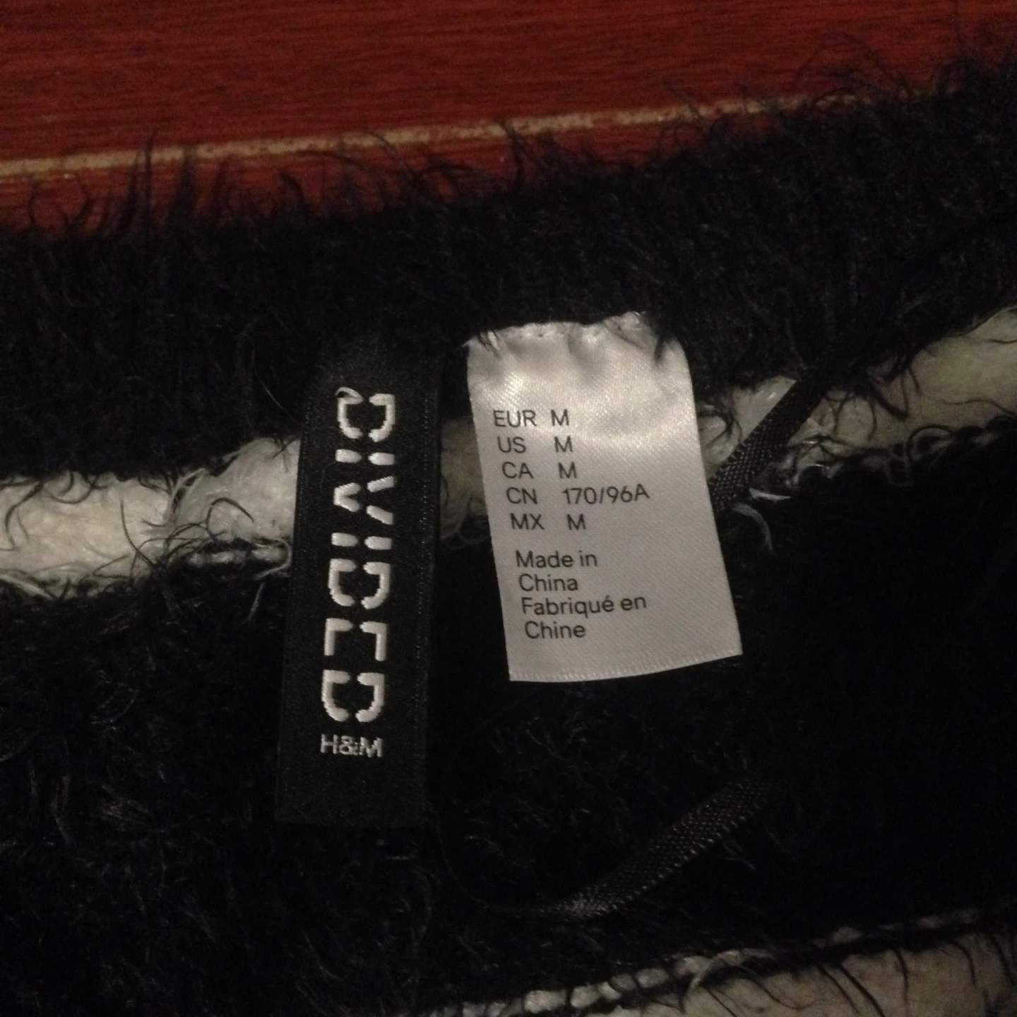 H&M Divided Black & White Striped Fuzzy Sweater - Size M - photo 2